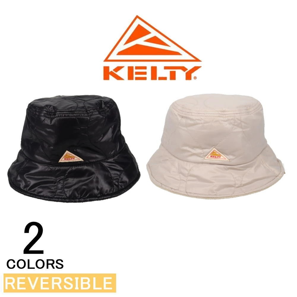 正規品 キルティング バケット ハット ブラック ベージュ KE24215088