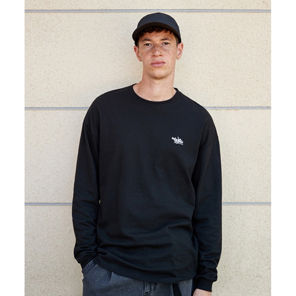 FLUKEスラムロゴ長袖TシャツブラックFLT119