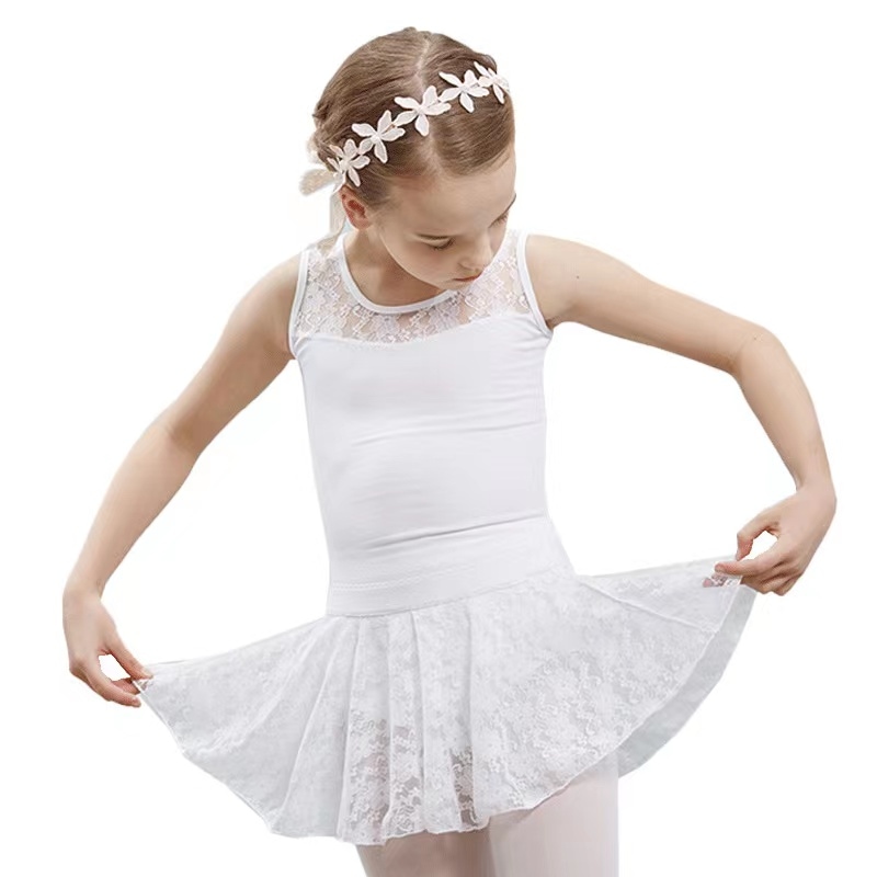 バレエ レオタード 2点セット キッズダンス衣装 ジュニア 子供用 演出服 スカート付き チュール 袖なし ガールズ 練習着 バレエセット 店長お勧め 4,565円