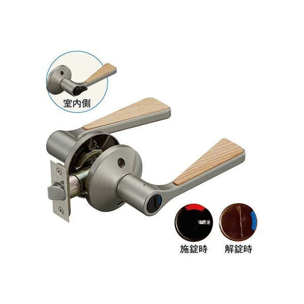 マツ六 7010045 リフォーム用レバーハンドル錠 表示錠(トイレ用) 6,212円