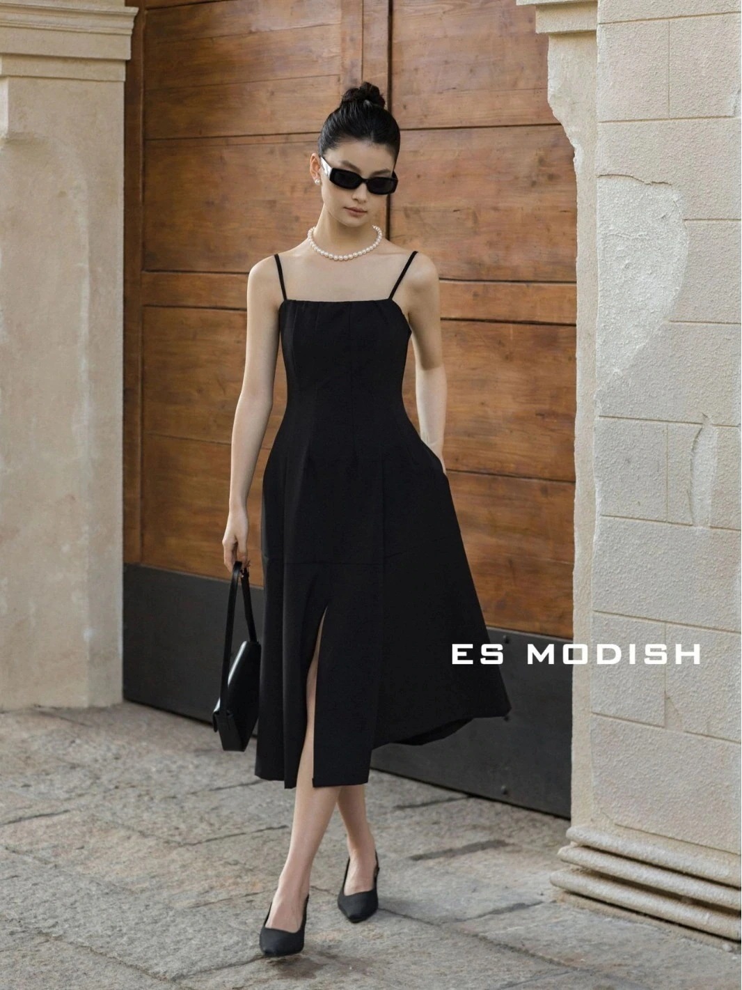 【ES MODISH】 ハイウエスト/大人/インナー/フレンチ/無地/ホルターワンピース/セクシー/小薫風/スカート/女の子