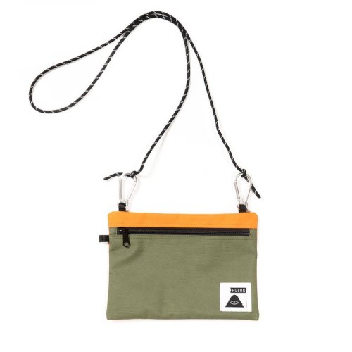 POLERSTUFF (POLERSTUFF) ユーティリティサコッシュオリーブ/オレンジ