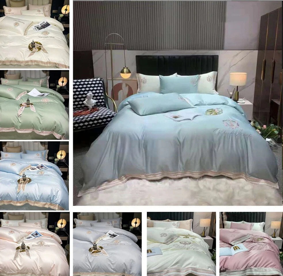 寝具 刺繍ベッド用品 カバーセット裸寝 4点セット掛け布団カバー ぜいたくなスタイル