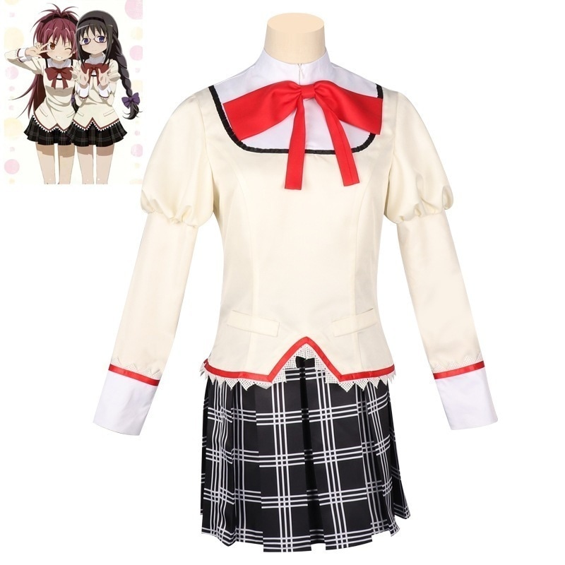 魔法少女まどかマギカ コスプレ衣装 鹿目まどか・暁ほむら・美樹さやか・佐倉杏子 学生服・戦闘服セット