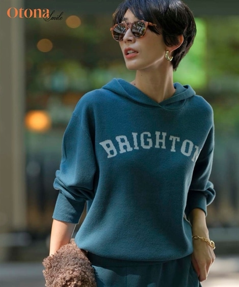 パーカー ロゴニットパーカー OtonaSMILE