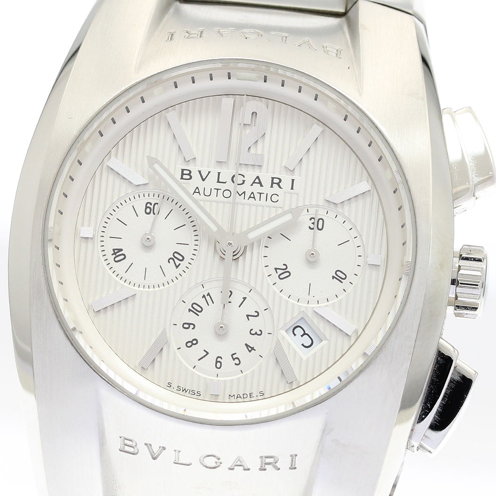 ブルガリ BVLGARI EG35SCH エルゴン クロノグラフ デイト 自動巻き ボーイズ 良品 保証書付き_890336【中古】