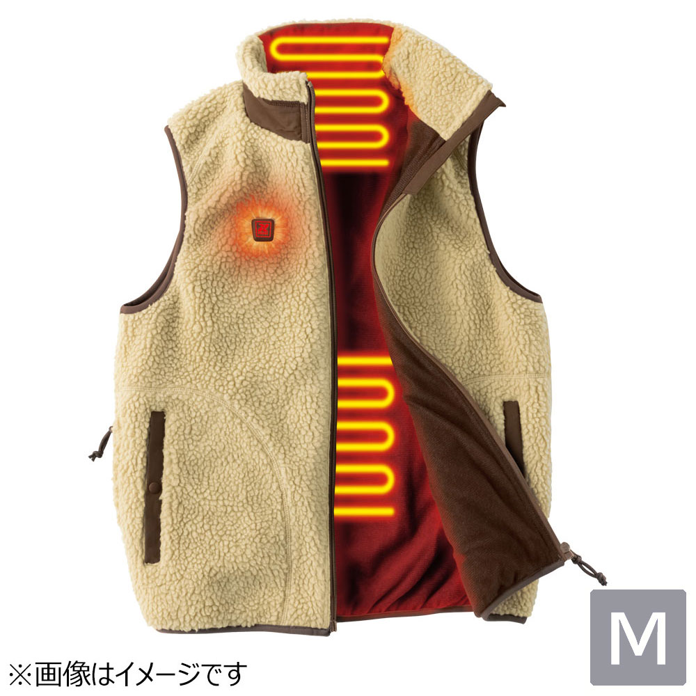 アイトスAITOZ AZ-8314-002-M 襟付きヒーターベスト (ベージュ M) AZ8314 AZ8314002M 10,175円