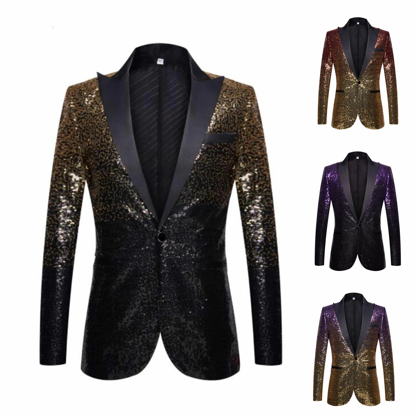 忘年会 舞台衣裳 司会者 タキシードジャケット ステージ衣装 演出服 漫才 舞台衣装 キラキラ メンズ礼服 グラデーション 舞台スーツジャケット テーラードジャケット コント 余興 舞台劇 スパンコー