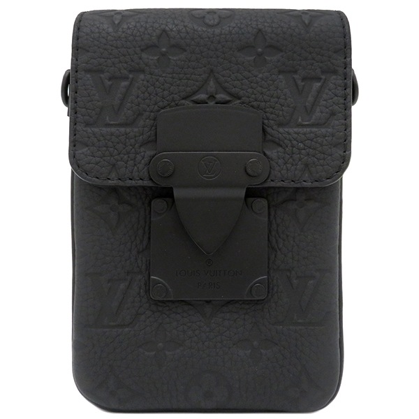 ルイヴィトン LOUIS VUITTON ショルダーバッグ Sロック ヴェルティカル ウェアラブル ウォレット トリヨンモノグラムレザー ノワール マットブラック金具 斜め掛け 黒 M81524 RF