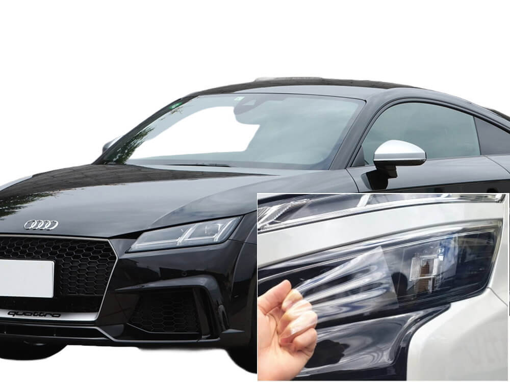 ヘッドライトプロテクションフィルム (アウディ TT RS クーペ) 車種専用 カット済み 左右セット ヘッドライト保護