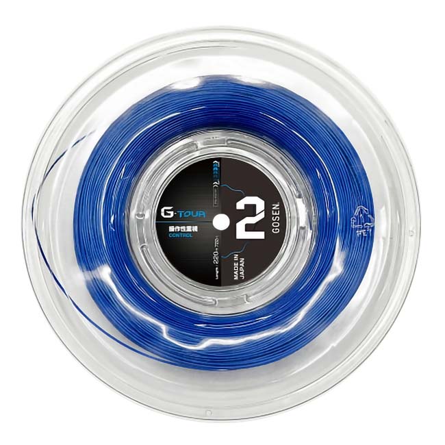 ゴーセン(Gosen) G-TOUR2 ジーツアー2 1.20mm／1.25mm 220mロール 硬式テニス ポリエステルガット 国内正規品 TSGT212MB／TSGT222MB メタリックブルー