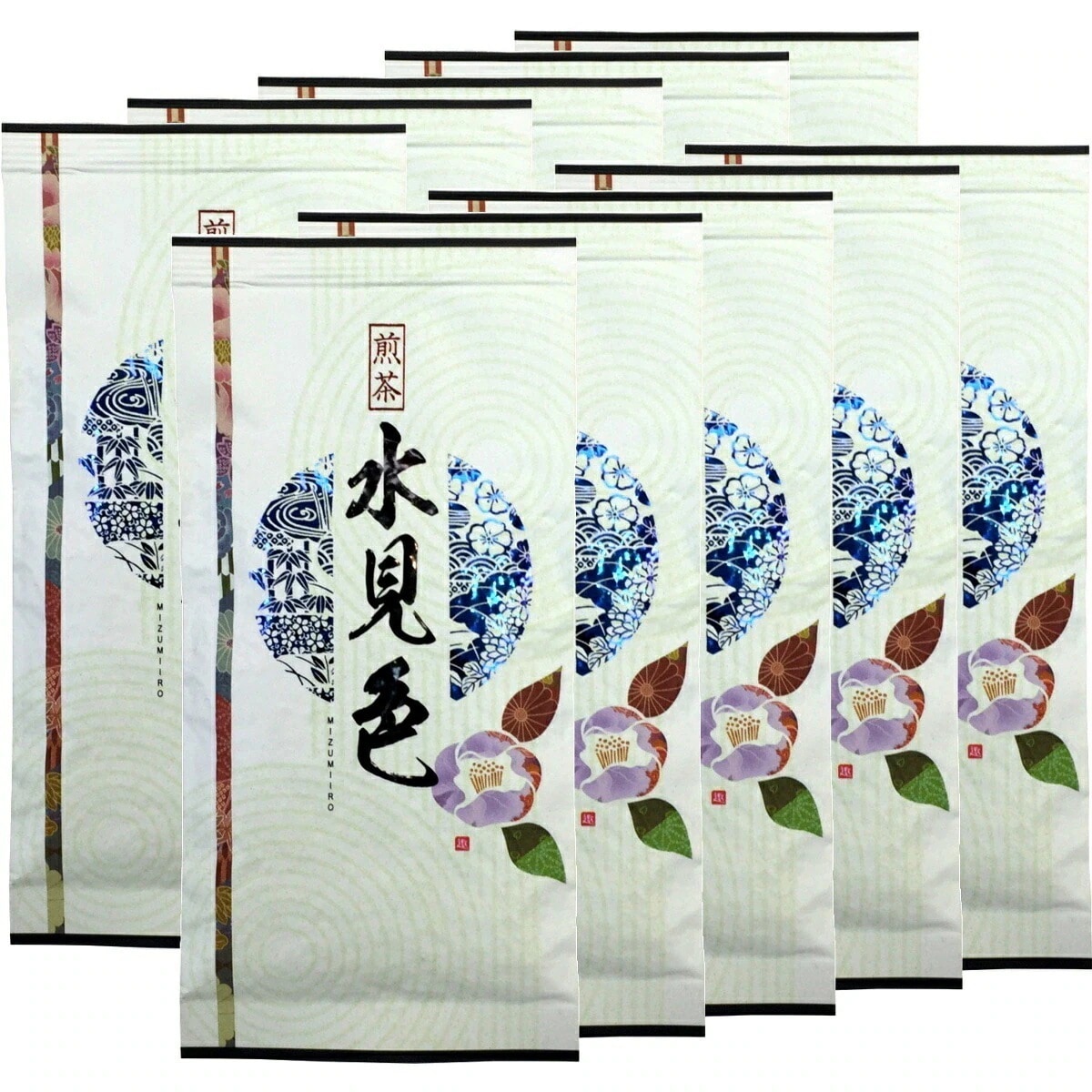日本茶 お茶 煎茶 茶葉 水見色100g10袋セット 煎茶 茶葉 国産 葉酸 緑茶 ギフト 父の日 御中元 2026 プチギフト お茶 内祝い プレゼント 還暦祝い 男性 女性 父 贈