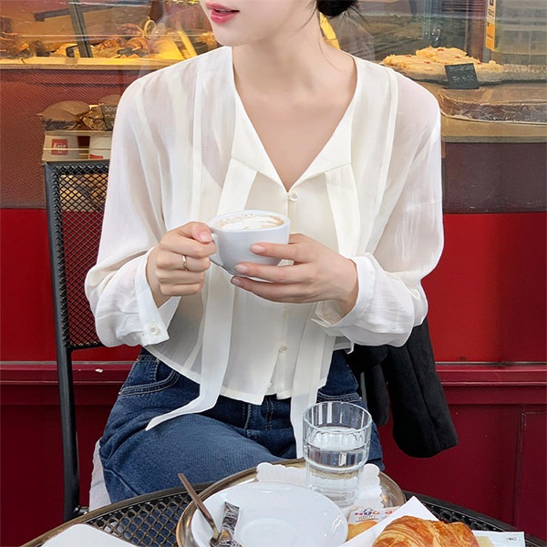 クロップドブラウス bs8040