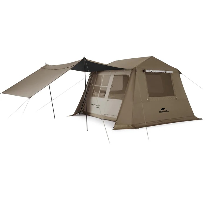 Naturehikeワンタッチ テント 大型 4人用 ロッジ型 UPF50+