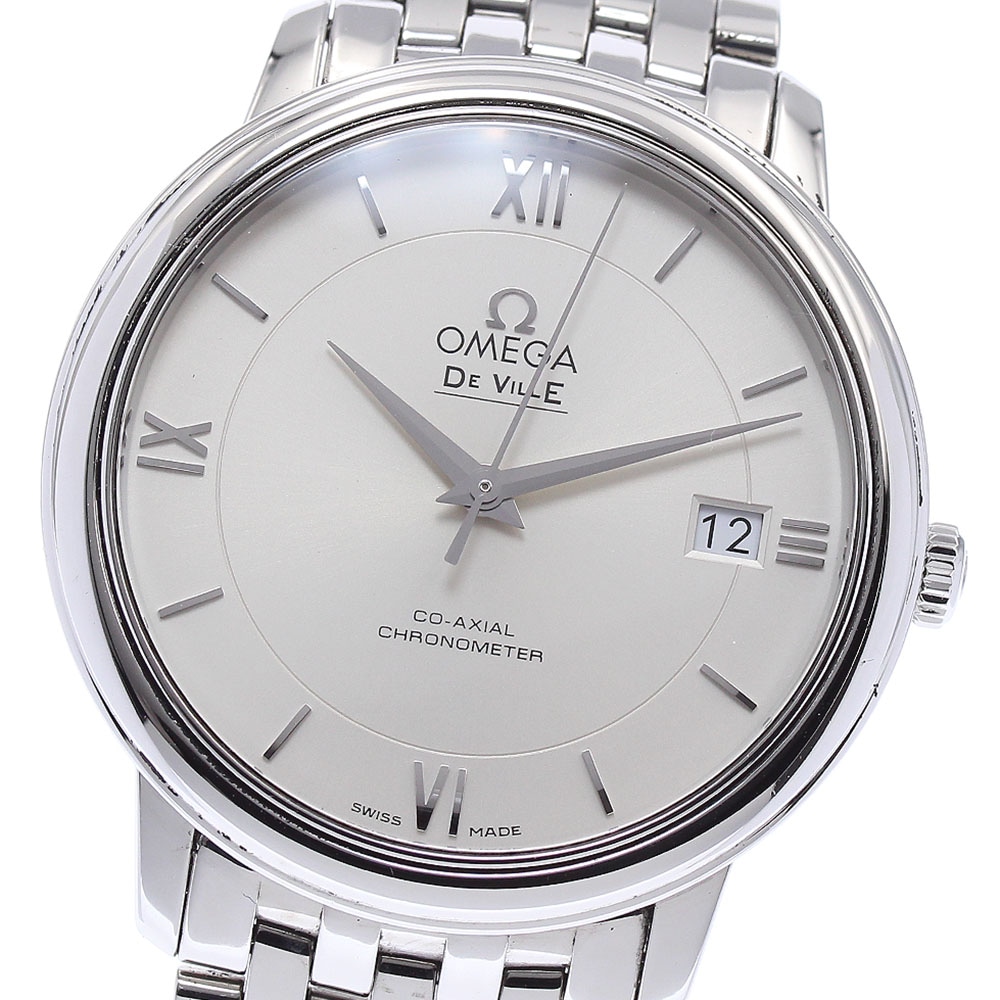 オメガ OMEGA 424.10.37.20.02.001 デビル プレステージ コーアクシャル デイト 自動巻き メンズ 保証書付き_876446【中古】