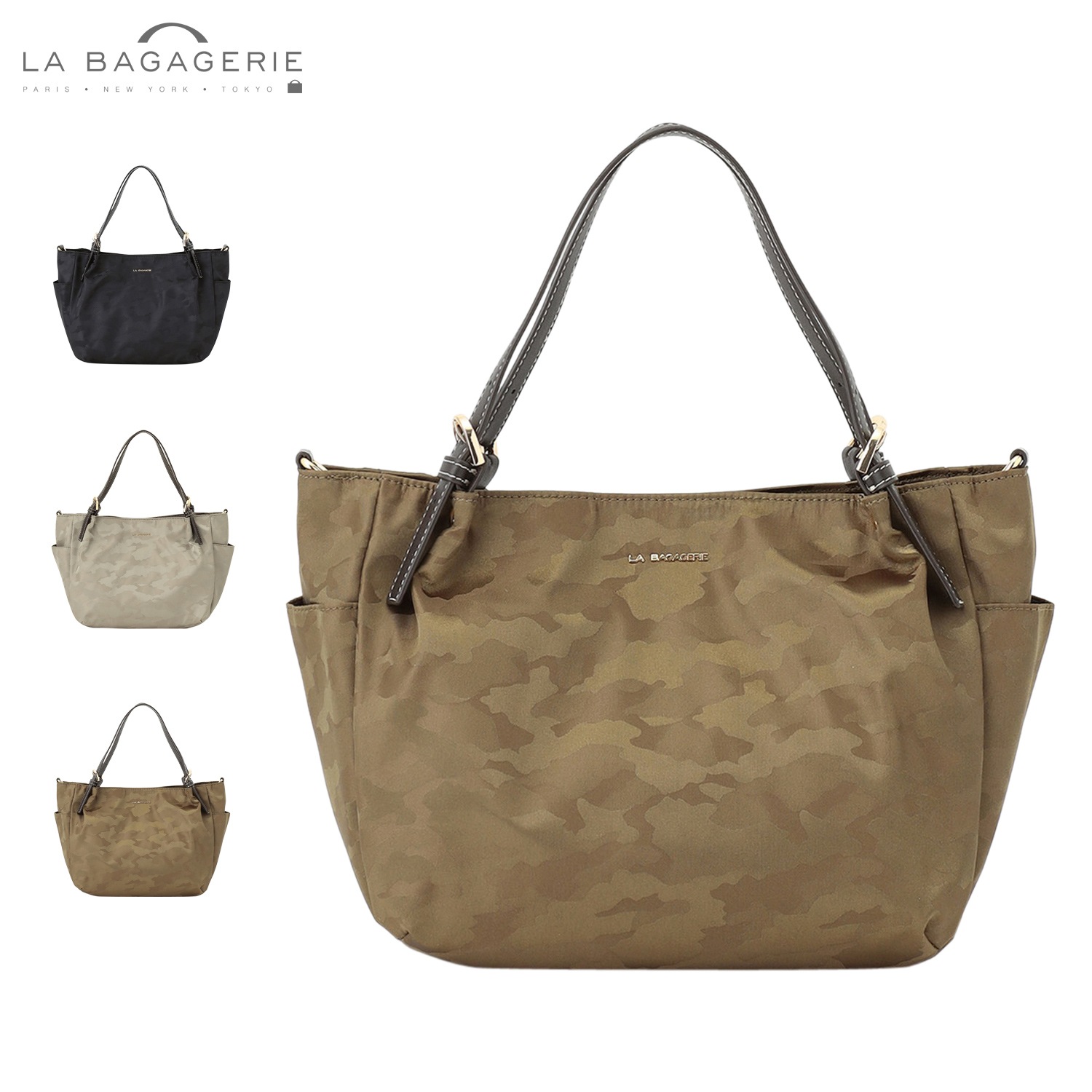 トートバッグ レディース B5 撥水 軽量 斜めがけ ファスナー付き B0064-03