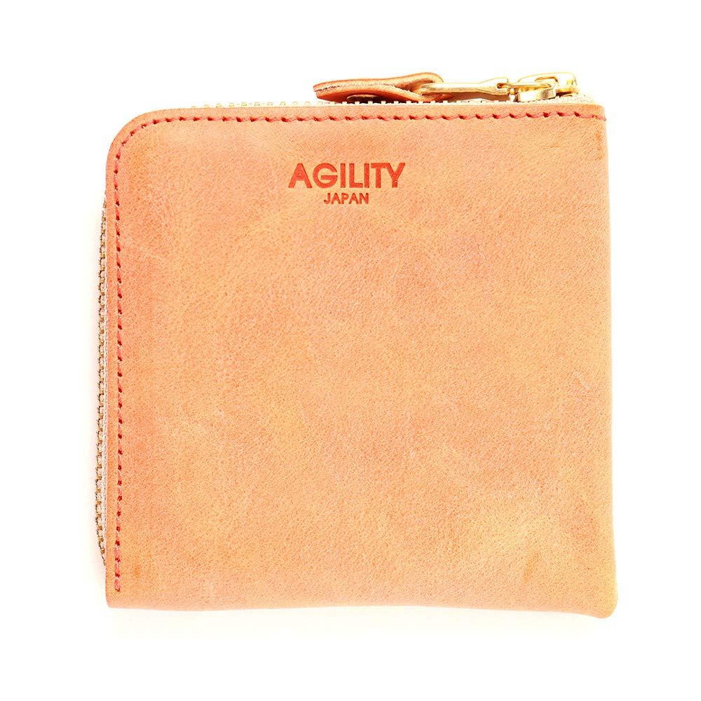アジリティアッファ(AGILITY affa)『スクエアウォレット』折財布 L字 コインケース カードケース 札入れ コンパクト レザー 本革 牛革