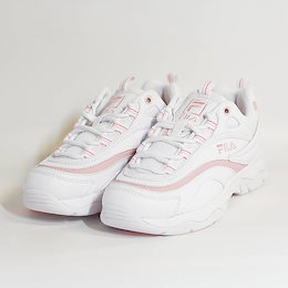 pink and white fila shoes