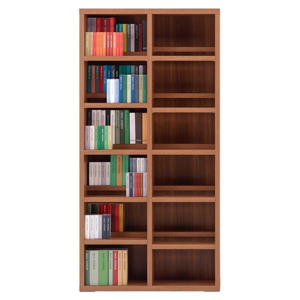 フナモコ コミックシェルフ ハイタイプ (幅90×180cm) リアルウォールナット CBD-90T