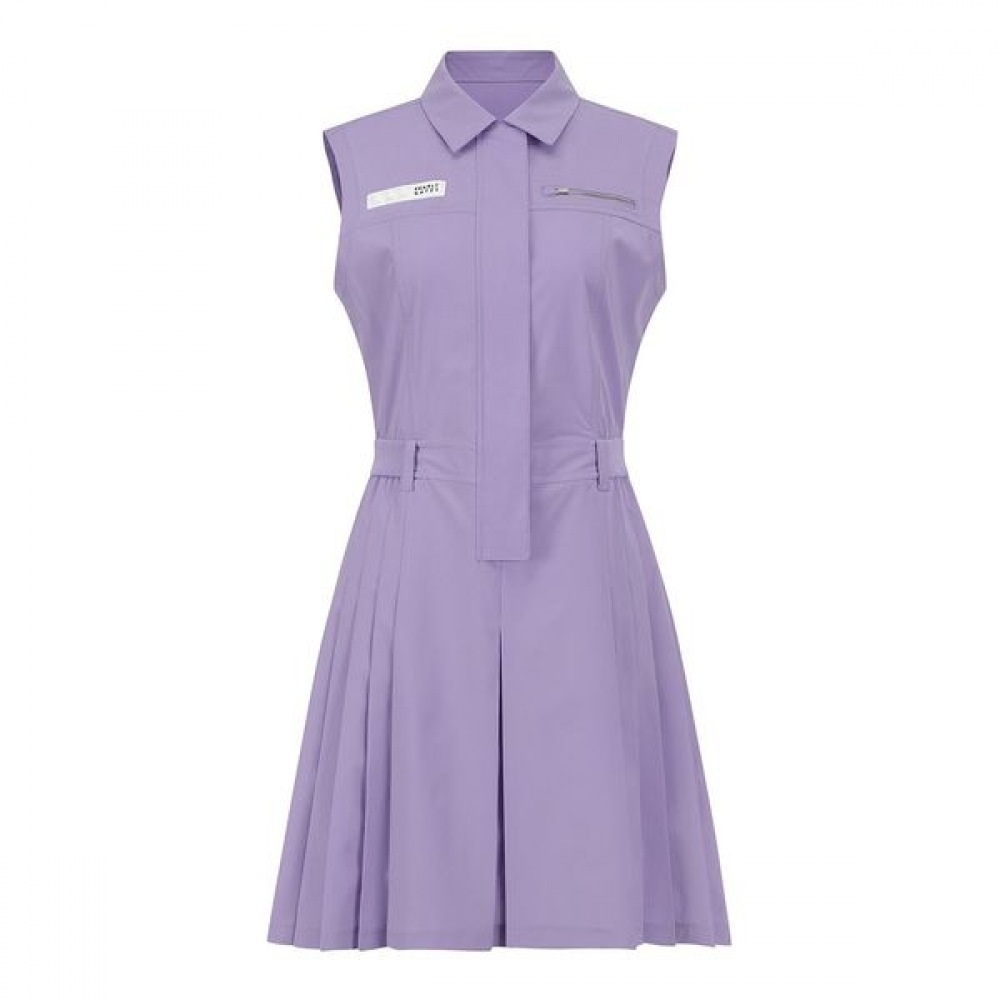 [パリゲイツ] レディースプリーツノースリーブドレス