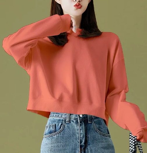 トップス デート モテアイテム スウェット トレーナー ショート丈 長袖 コットン 大人可愛い きれいめ 上品 おしゃれ かっこいい 大人可愛い ラブリー キュート ガーリー クール モード系