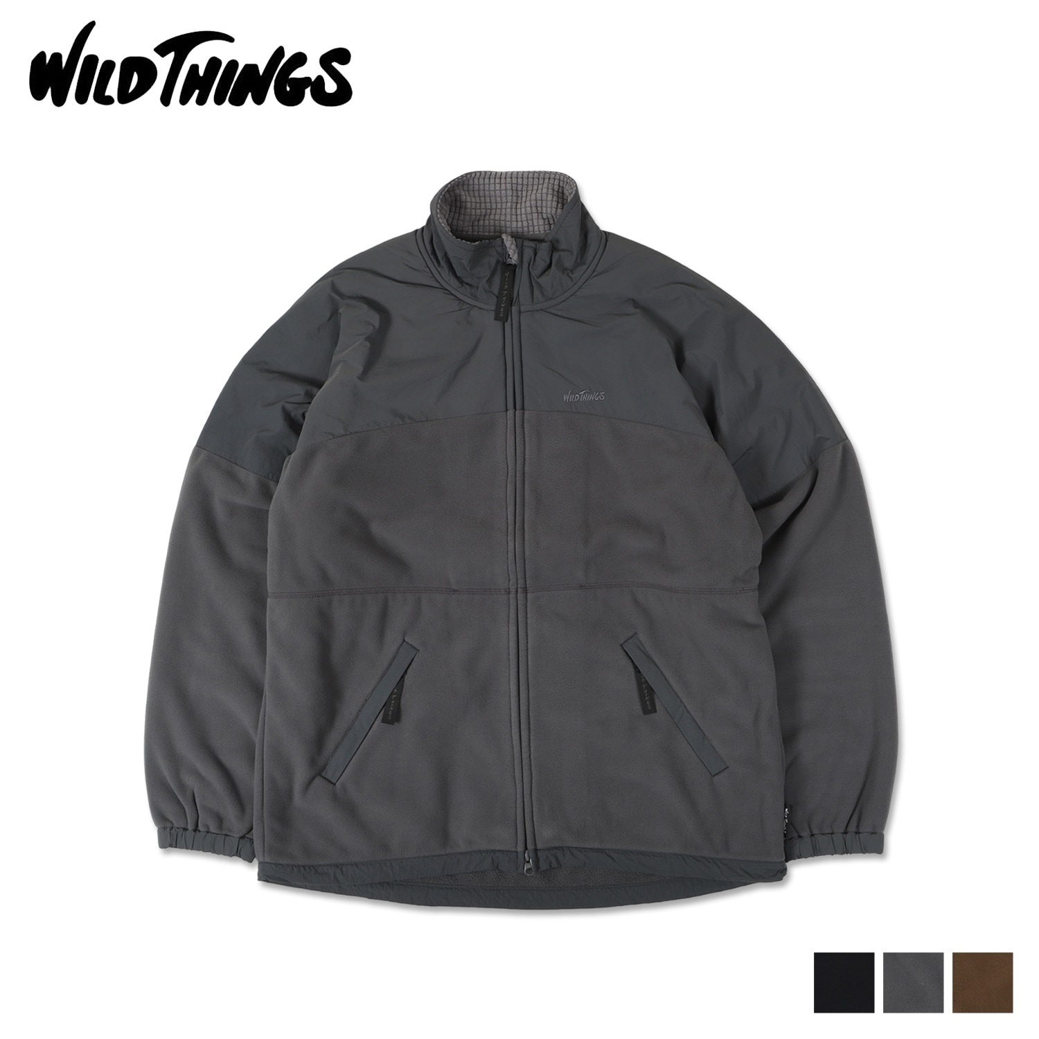 フリース ジャケット アウター メンズ ブラック グレー カーキ 黒 WT23110TJ