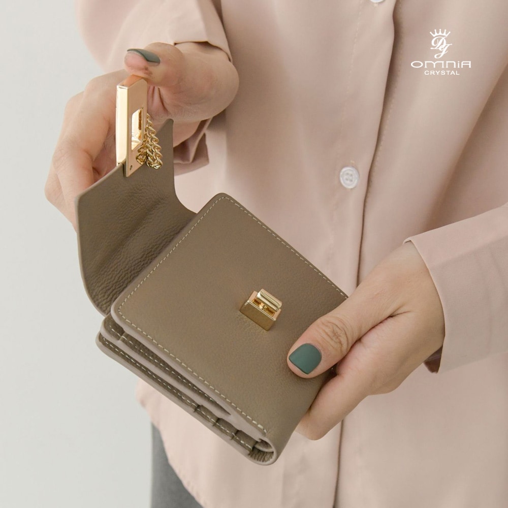 ハンドメイド 財布 レディース 二つ折り財布 牛革女性クロールリング財布カード財布 ミニ財布