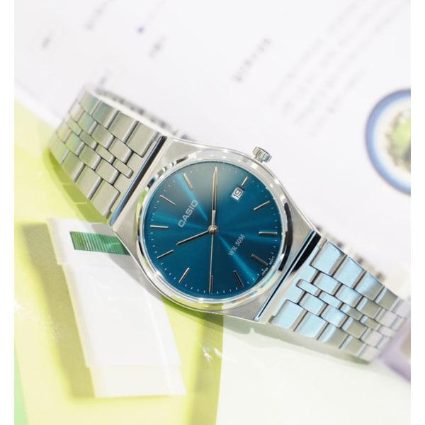 男女兼用カップルメタル腕時計 ブルー ビンテージデザイン