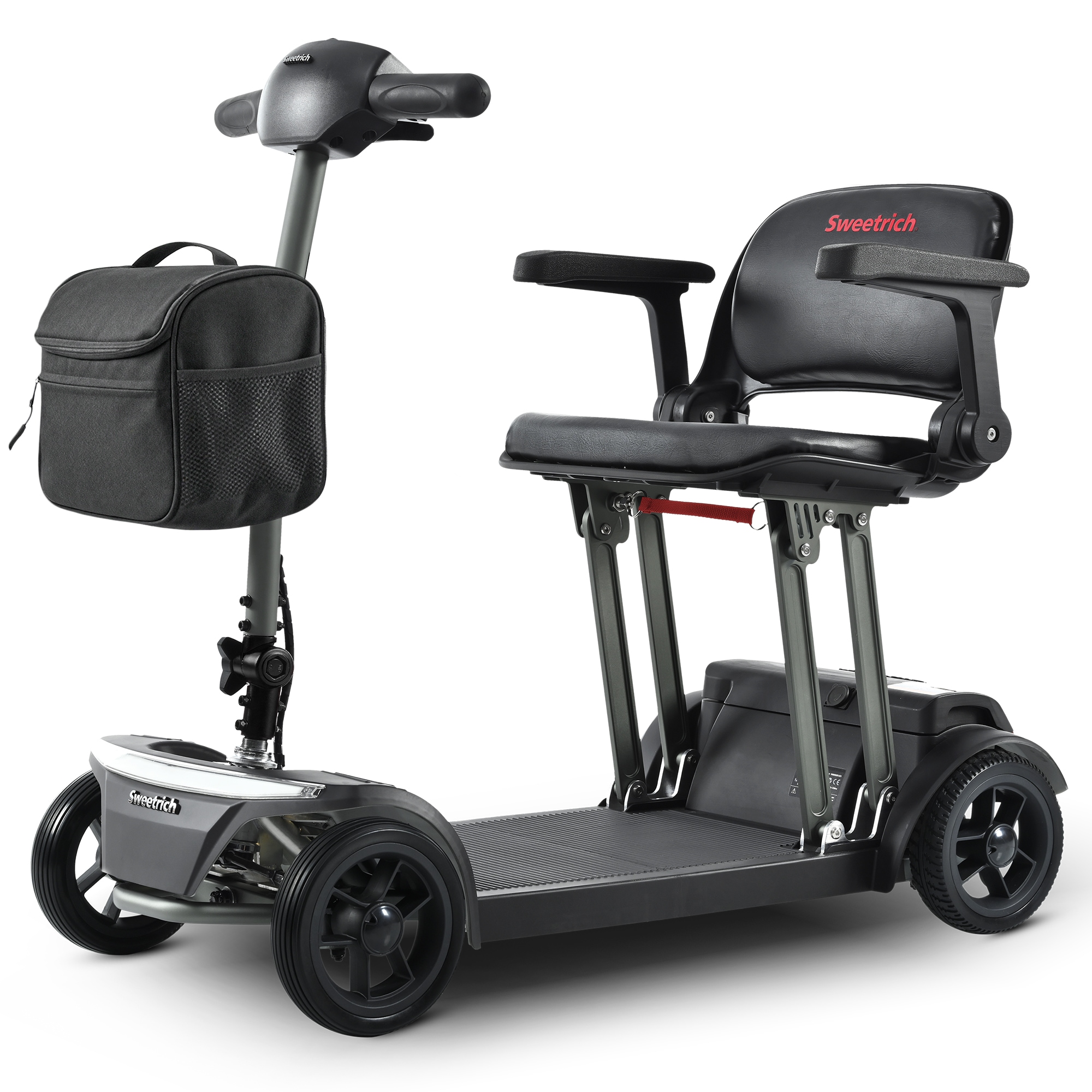 【国内出荷は送.料.無.料】高齢者向け電動モビリティスクーター時速 6 km12AH リチウム バッテリー走行距離 15 kmアルミ合金フレーム一体型折りたたみシート運転免許証は不要です