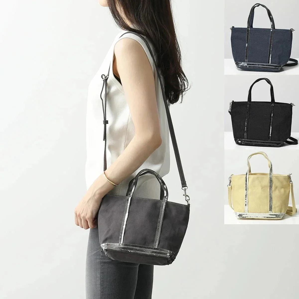 vanessabruno ヴァネッサブリューノ ショルダーバッグ CABAS XS 0PVE01 V40410 レディース ミニトート ハンドバッグ コットンキ 【mega】