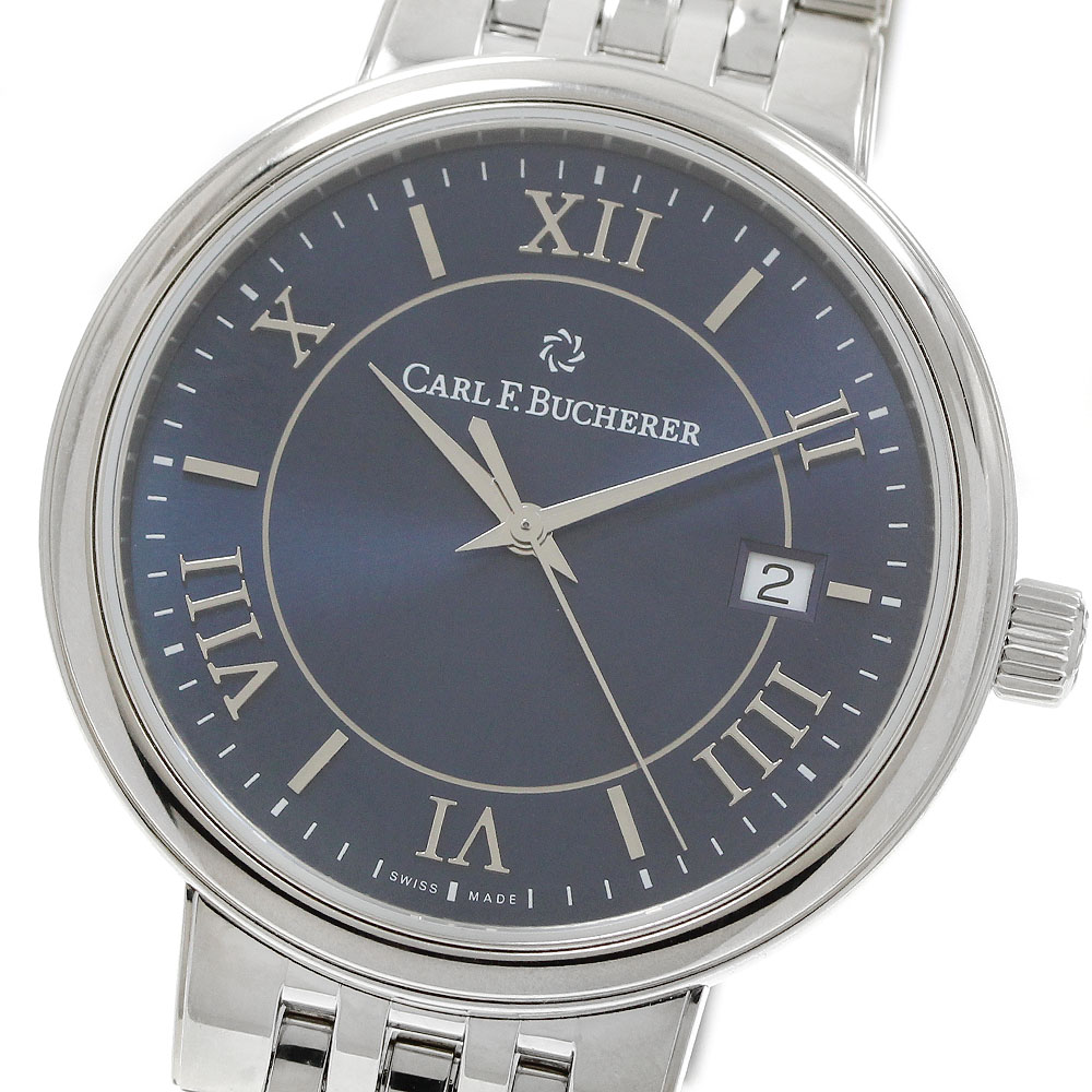 カール F.ブヘラ CARL F.BUCHERER 00.10314.08.55.21 アダマビ デイト 自動巻き メンズ 良品 保証書付き_942681【中古】