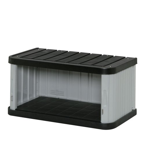 アイリスオーヤマ ロッカー ミニロッカー ブラック/グレー 幅90×奥52×高45cm ML-450V