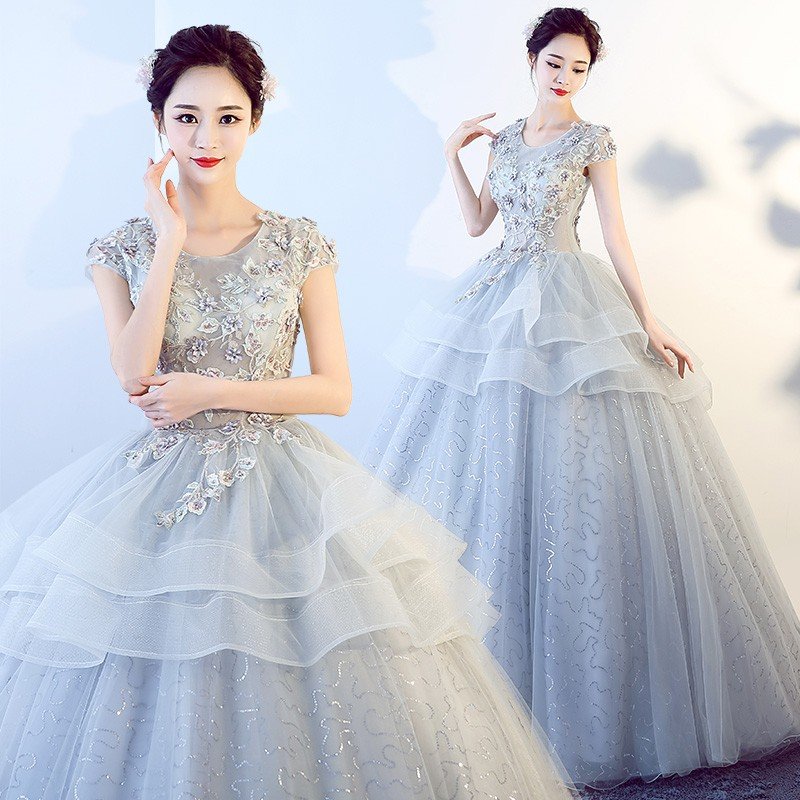 カラードレス 演奏会 安い ロングドレス コンサート パーティー 発表会 ウェディングカラードレス