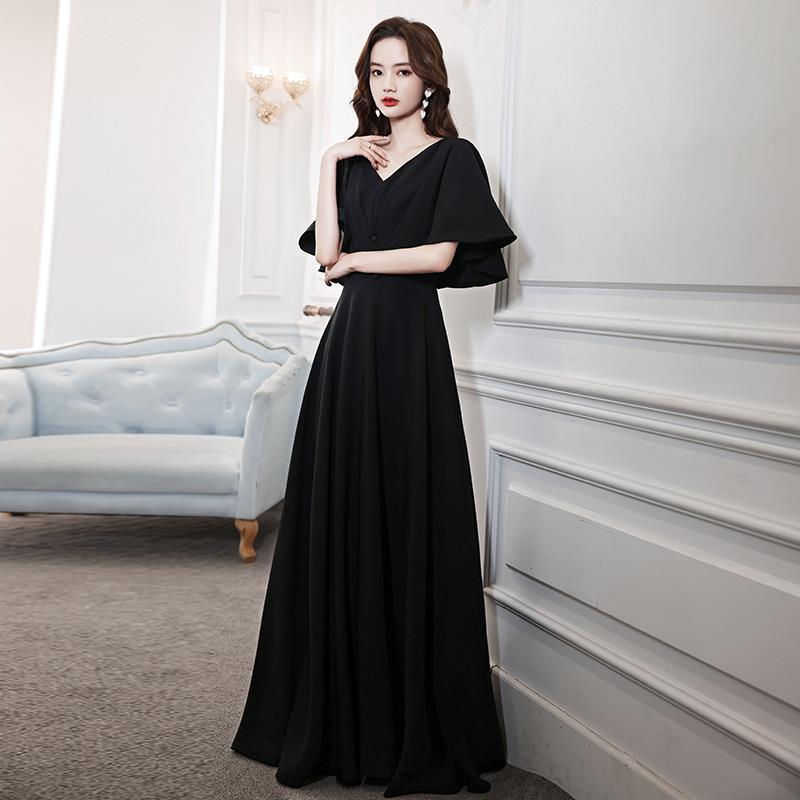 お得セットカラードレス ミディアム丈 ロング丈 ファスナー ブラック パーティードレス ロングドレス 結婚式 二次会 発表会 演奏会 ウェディングドレス フォーマルドレス イブニングドレス コンサート