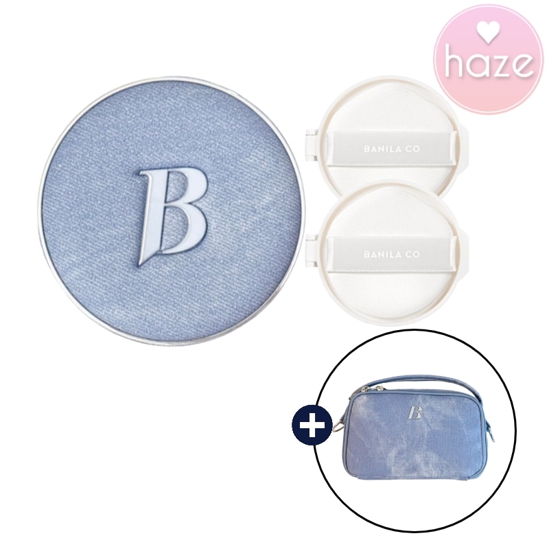 【新作 デニムエディション】カーバリシャス アルティメット ホワイトクッション 本品 + リフィル2個 + ポーチ(4colors) / 限定