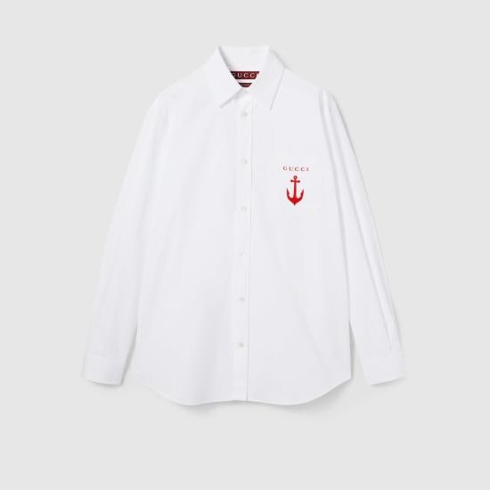 GUCCI Men Shirts 833294Z7AUX 9000 White
