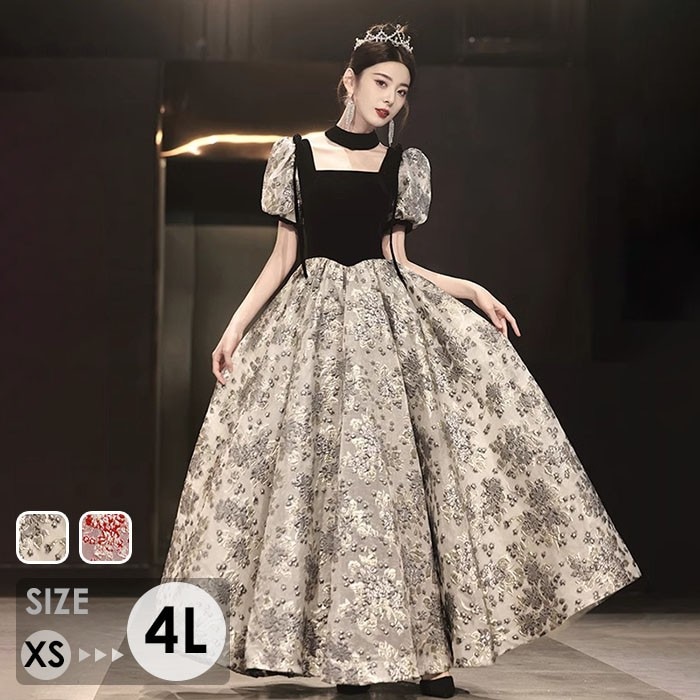 ドレス 大人 袖付き ワンピース 半袖 ピアノ 発表会 ロングドレス ミモレ丈 大きいサイズ 小さいサイズ 演奏会 結婚式 母親 演奏会ドレス 大人 レディース ロング丈 披露宴 ピアノ発表会 韓国