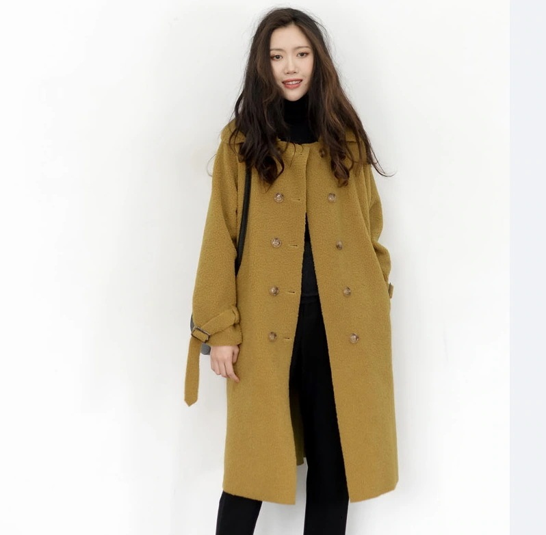 コート トレンチ レディース ロング もこもこ 長袖 襟付き ベルト ボア 大人可愛い カジュアル こなれ感 モダン 無地 冬 ママ 学生 通学 お出かけ デート イエロー ブルー アウター 5,793円