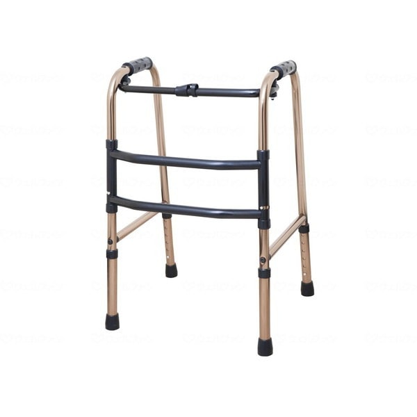 アクションジャパン 折りたたみ式歩行器 コンパクトタイプ ブロンズ C2021C-BR 非課税 メーカー直送