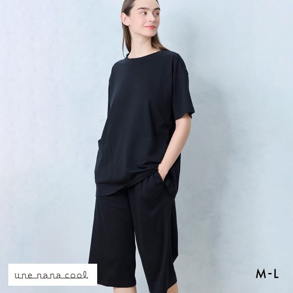 ウンナナクール 綿100％ なめらかシルケットスムース半袖パジャマ MADE WITH LIBERT