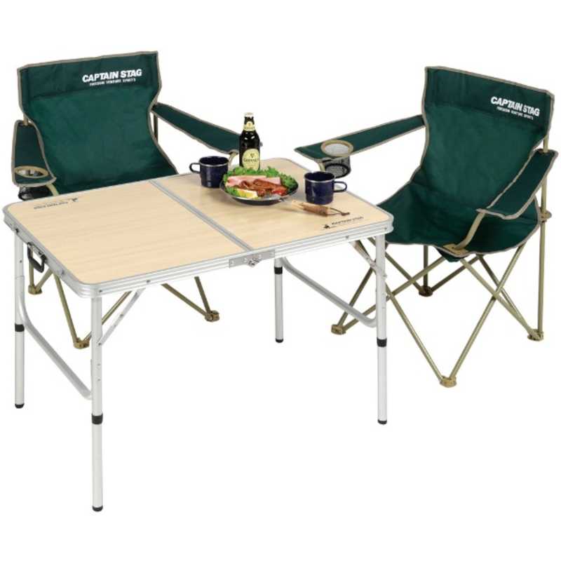 キャプテンスタッグ　アウトドア用品 ジャストサイズ ラウンジチェアで食事がしやすいテーブル Sサイズ　UC-517