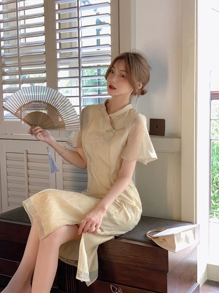 年の穏やかな風が改善されたチャイナドレス女性の夏のデザインセンス気質 母の日-0010450 6,540円