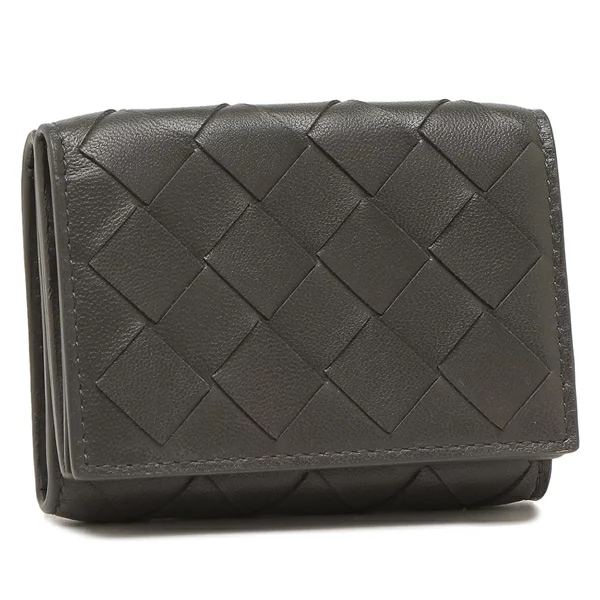 三つ折り財布 イントレチャート ミニ財布 グレー メンズ レディース ユニセックス BOTTEGA VENETA 609285 VCPP2 1444