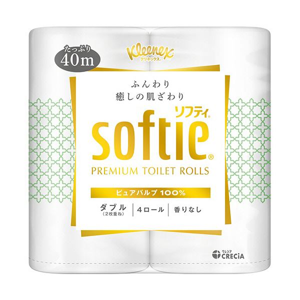 日本製紙クレシア クリネックス ソフティダブル 40m 1セット(40ロール:4ロール10パック)