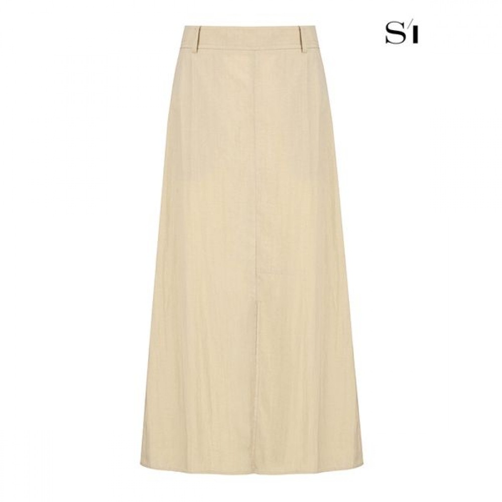 [C] スリットAラインロングスカートベージュ SGSAE2317