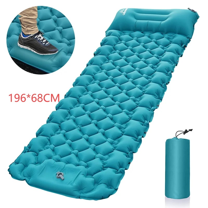 折りたたみ式インフレータブルキャンプエアマットレス,防水キャンプクッション C