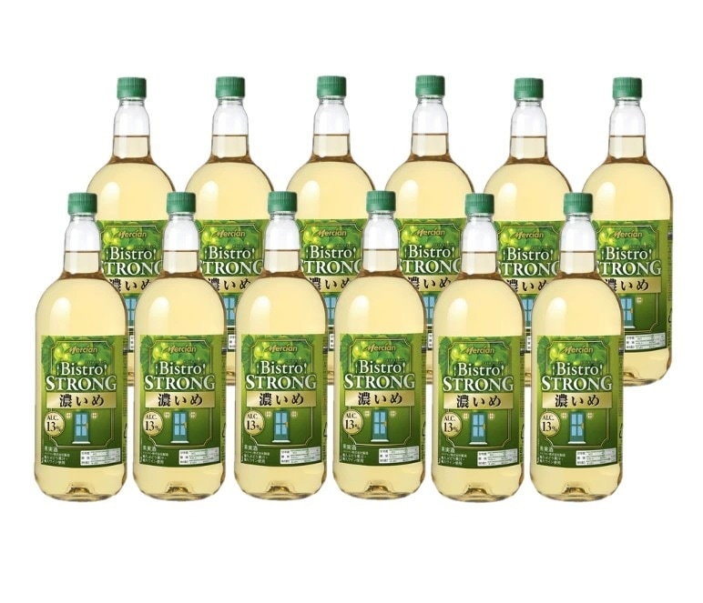 【送料無料】メルシャン ビストロ ストロング ペットボトル 濃いめ白 1500ml 1.5L2ケース/12本【ご注文は12本まで同梱可能】
