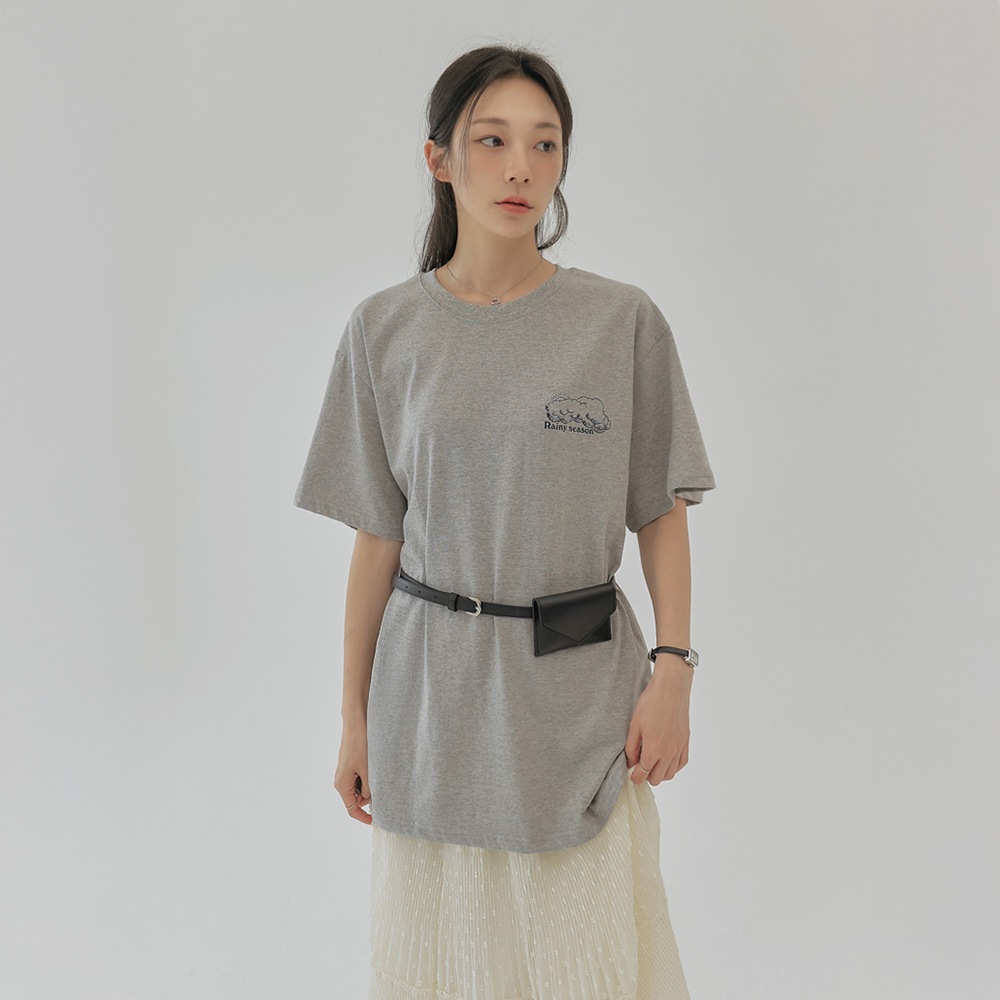 ロイニーバクシーコットンプリント1/2ティー