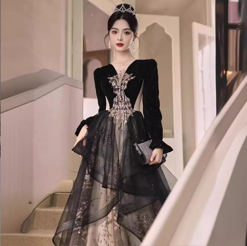 撮影用のワンピース お姫様ドレス カラードレス お呼ばれ セクシー パーティードレス ロングドレス