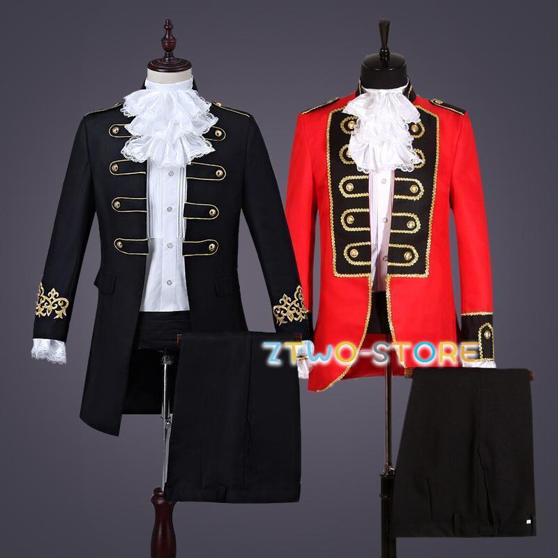 王子様 貴公子 メンズ 貴族 服 伯爵 黒 男性用スーツ 5点セット 舞台 中世 大人 演奏会 ステージ衣装 演劇 オペラ 声楽 6,260円